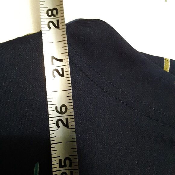 Graver Studio Women's Blouse Size M Flower Motif Blue Top - Picture 8 of 9